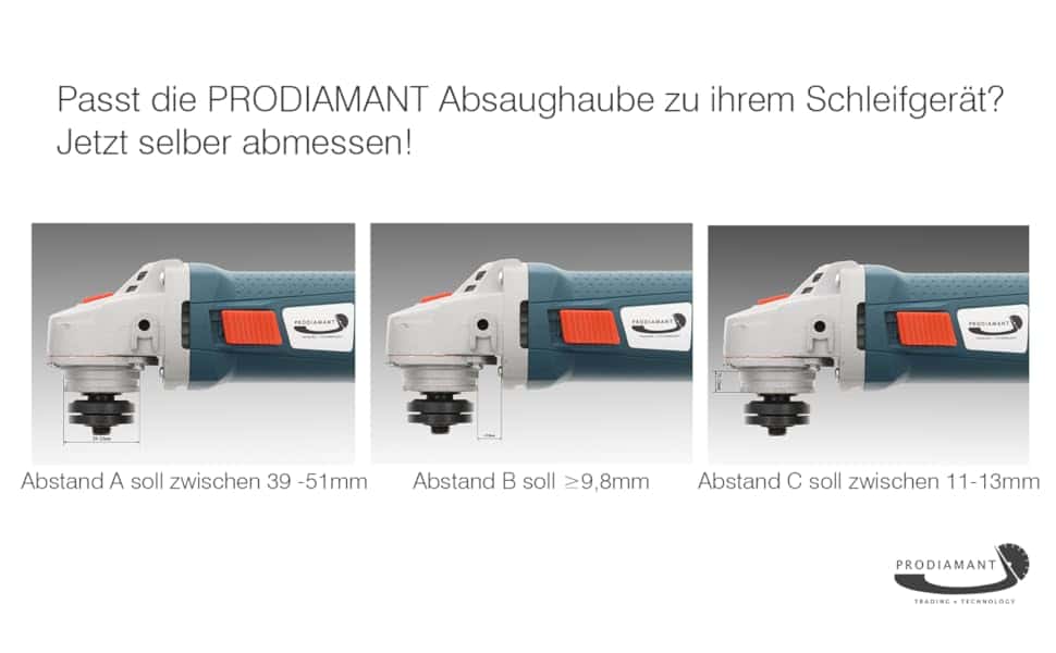 Absaughaube für Diamantschleiftöpfe 125mm für Winkelschleifer (auch 115mm)