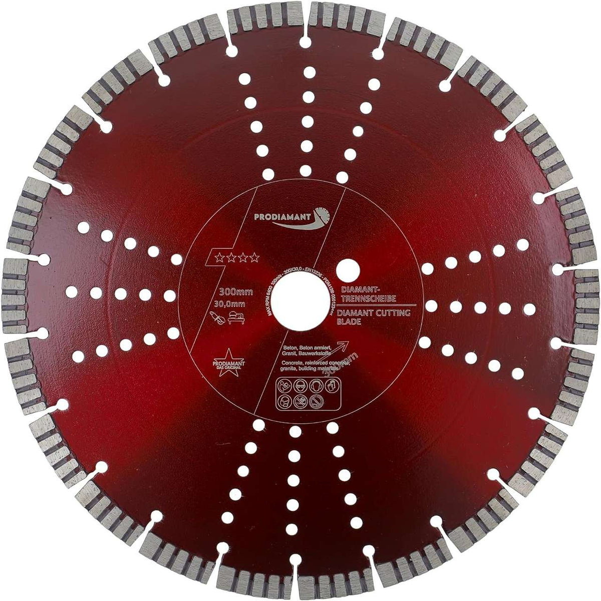 Diamanttrennscheibe Beton, Universal Pro15 300 mm, Bohrung 30 mm – Produktansicht
