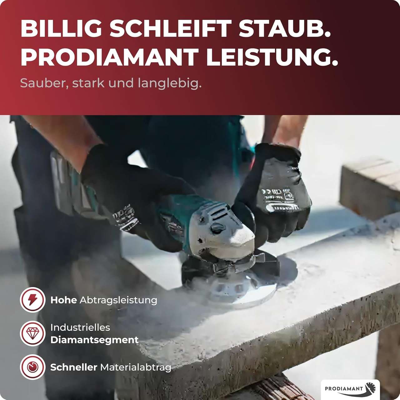 Diamantschleiftopf 125mm Beton - Premium Betonschleifer für professionelle Anwendungen