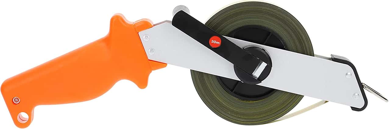 Maßband Länge 30m Maßbandbreite 13mm Alu Rollbandmaß Rollenmaß mit Handgriff
