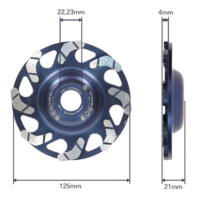 Diamantschleiftopf 125mm Beton, Universal Blacksmith