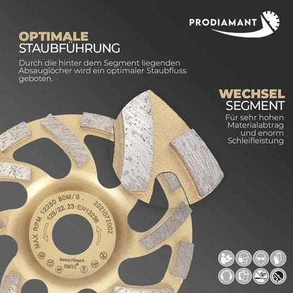 Diamantschleiftopf für Beton, Granit ST81 Turbo