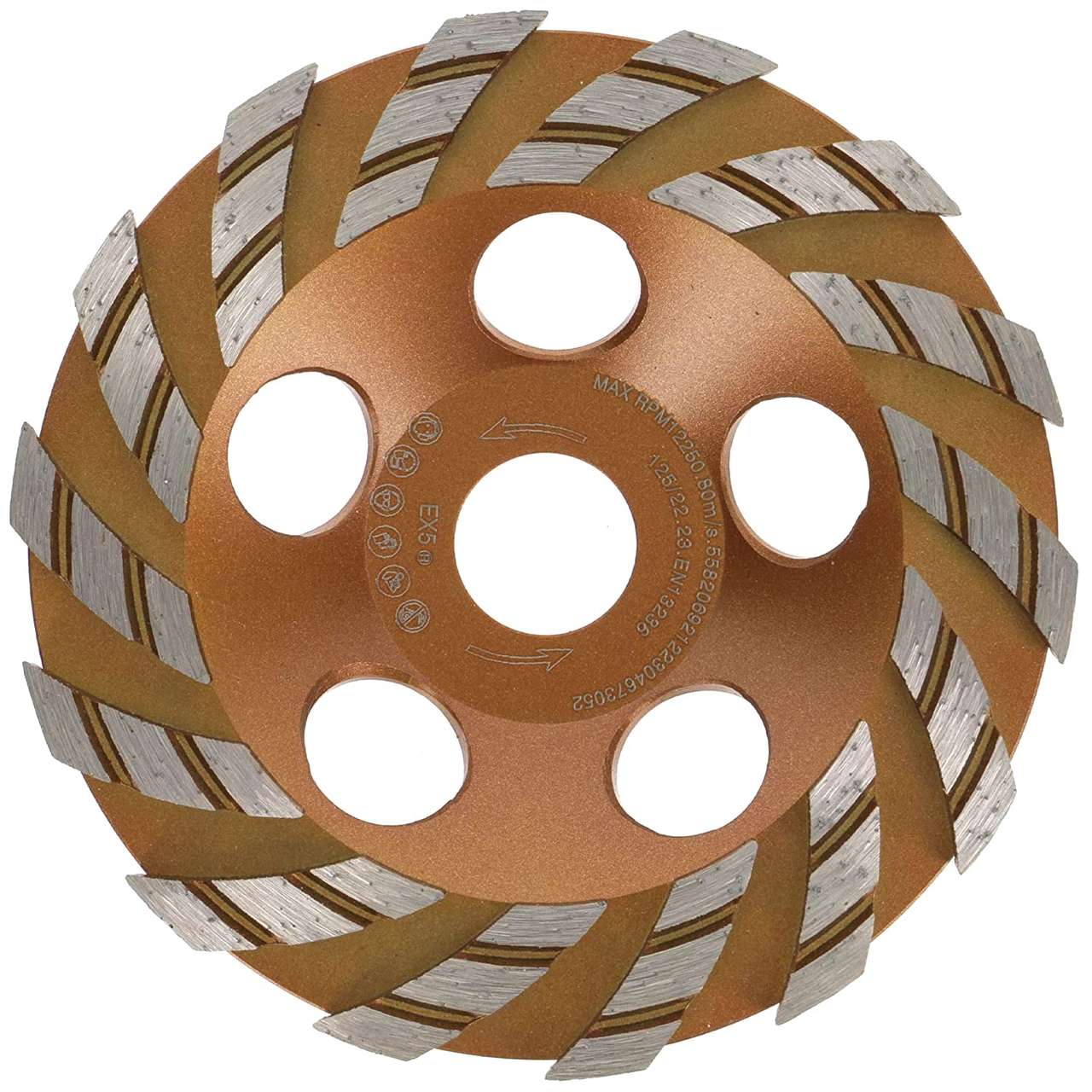 Diamantschleiftopf Beton 125mm TurboSpeed+ für universellen Einsatz