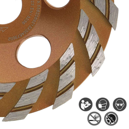 Diamantschleiftopf Beton 125mm TurboSpeed+ für universellen Einsatz