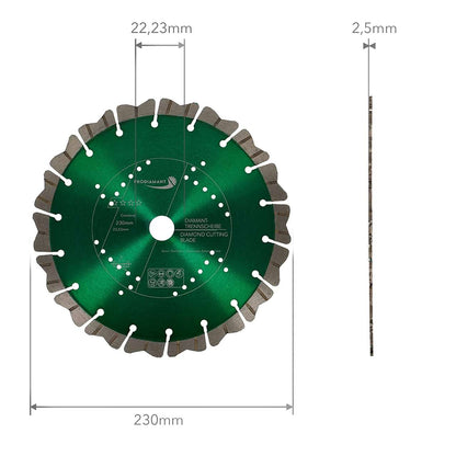 Diamanttrennscheibe für Stein, Beton Turbo Concave