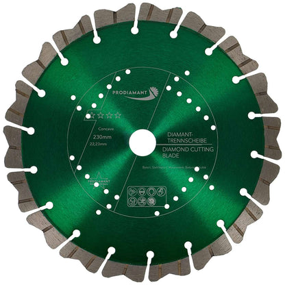 Diamanttrennscheibe für Stein, Beton Turbo Concave