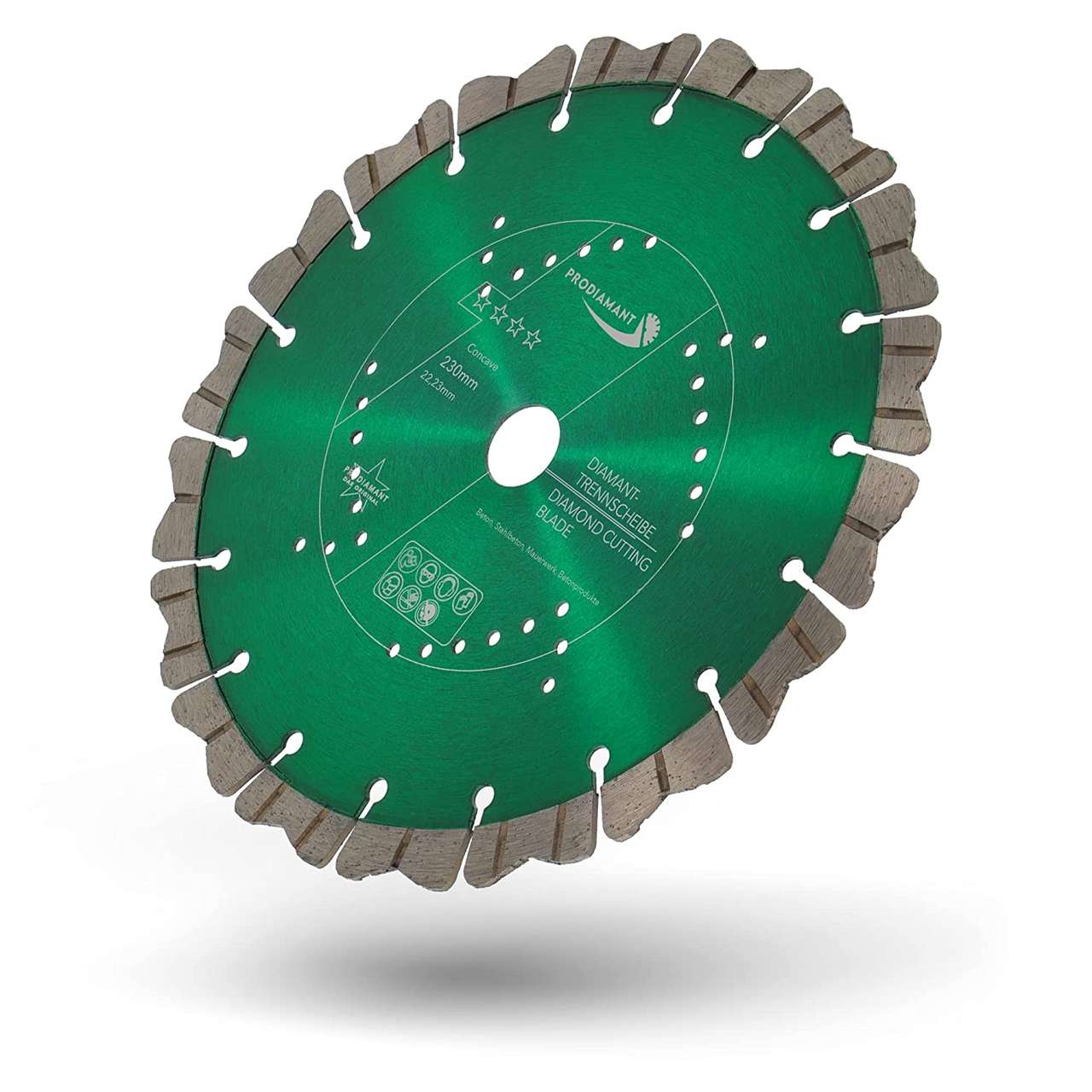 Diamanttrennscheibe für Stein, Beton Turbo Concave