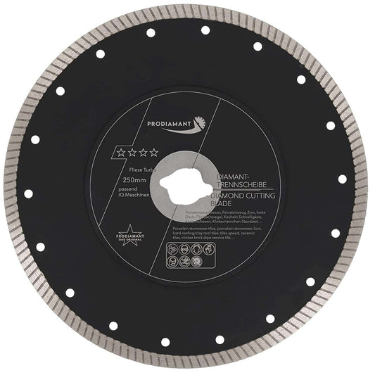 Diamanttrennscheibe 250mm Fliese, Feinsteinzeug passend iQ Maschinen