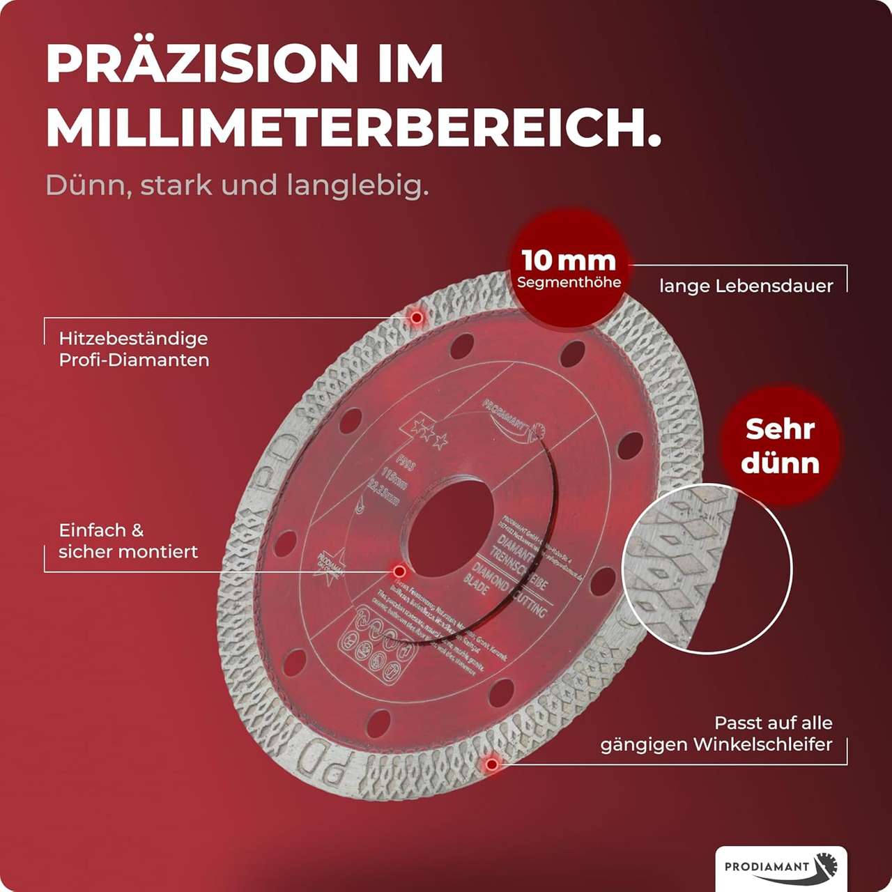 Diamanttrennscheibe für Fliese, Feinsteinzeug F993
