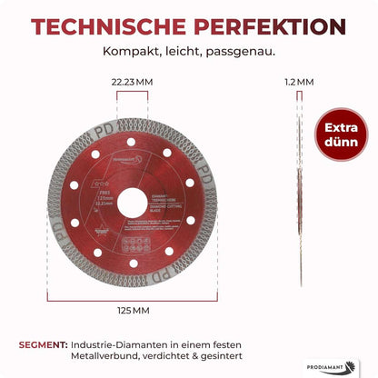 Diamanttrennscheibe für Fliese, Feinsteinzeug F993