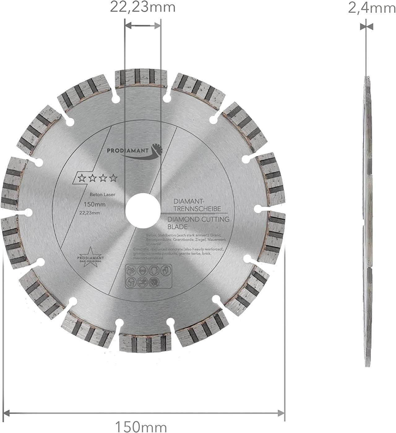 Diamanttrennscheibe Beton Laser Turbo B711