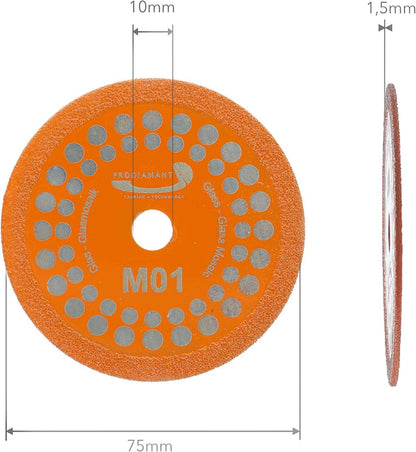 Diamanttrennscheibe für Glas, Glasfliesen, Glasmosaik M01