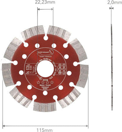 Diamanttrennscheibe Beton, Universal Pro12