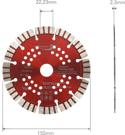 Diamanttrennscheibe Beton, Universal Pro12