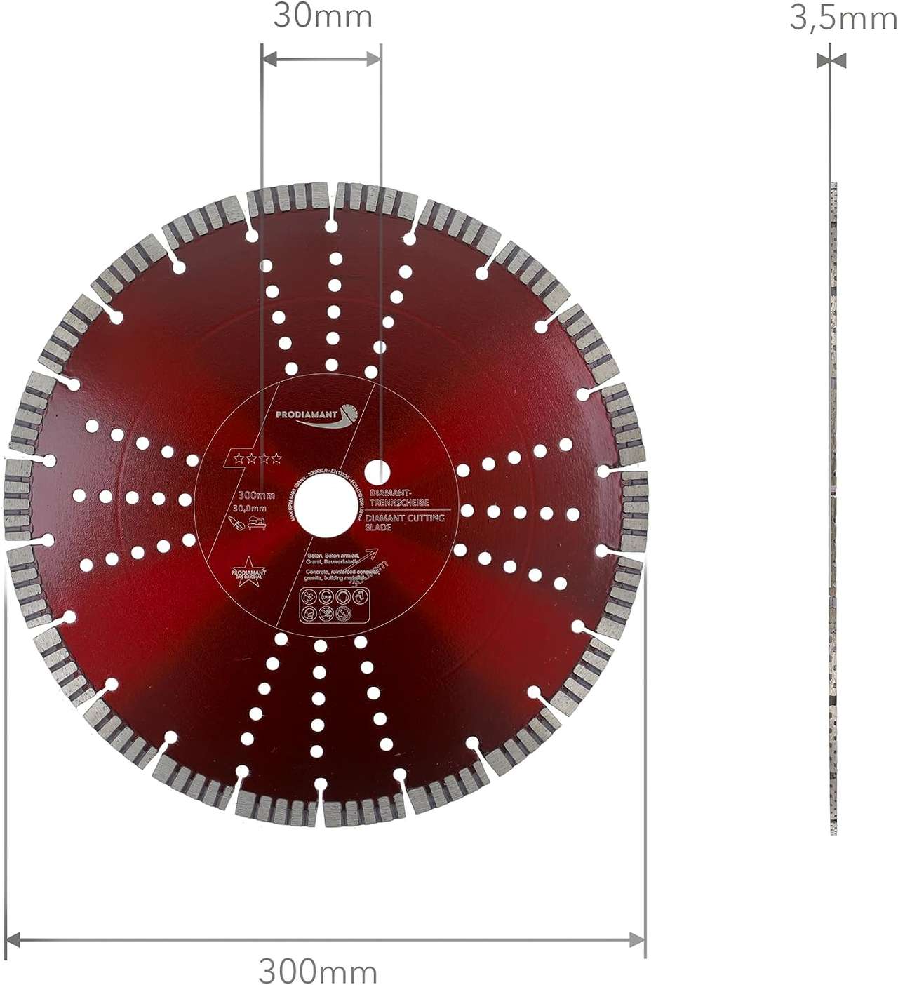 Diamanttrennscheibe Beton, Universal Pro12