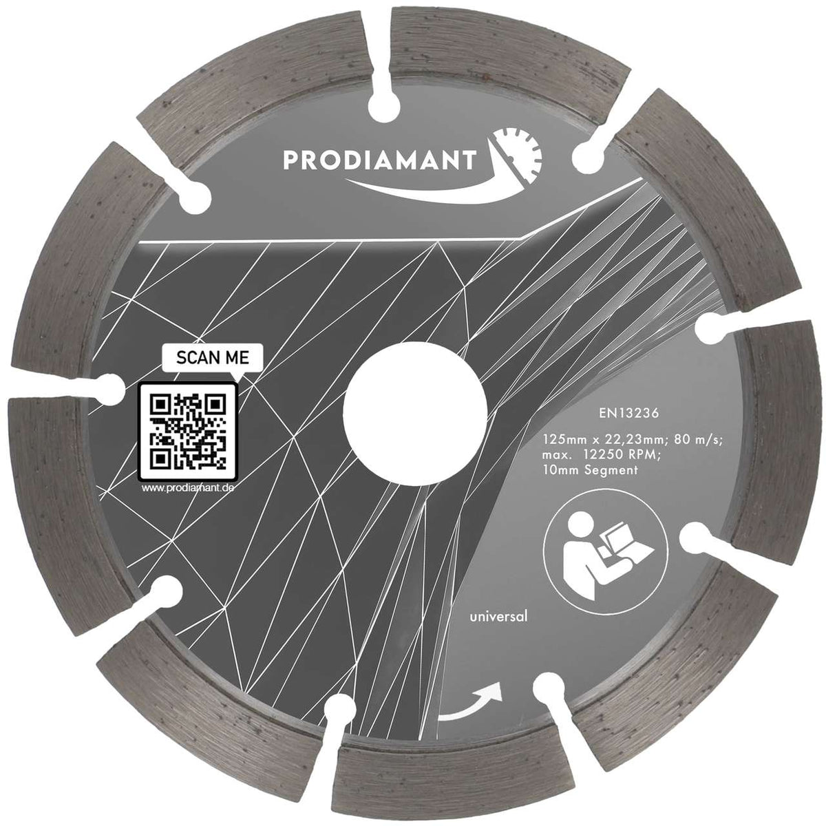 Diamanttrennscheibe Beton, universal 300 mm, Bohrung 20 mm – Produktansicht