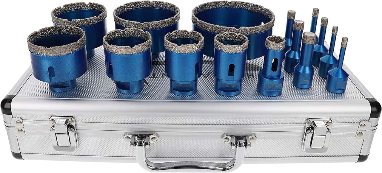 Diamant Fliesenbohrer Set 6 - 100mm x M14 für Feinsteinzeug