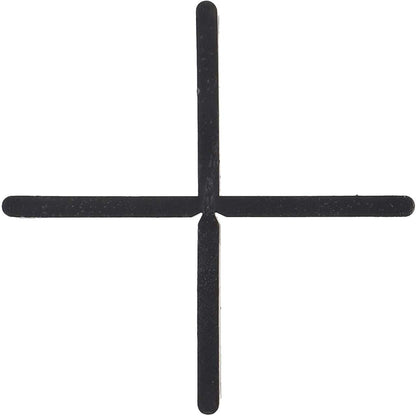 Fugenkreuze schwarz für Terrassenplatten (100 Stück) – ohne Steg 3 mm