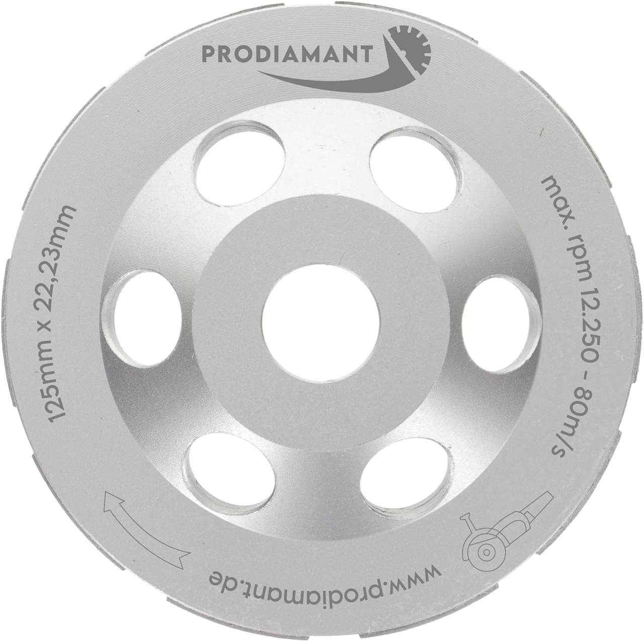 Premium Diamant-Schleiftopf 125mm Beton universal 125 mm Schleifscheibe doppelreihig
