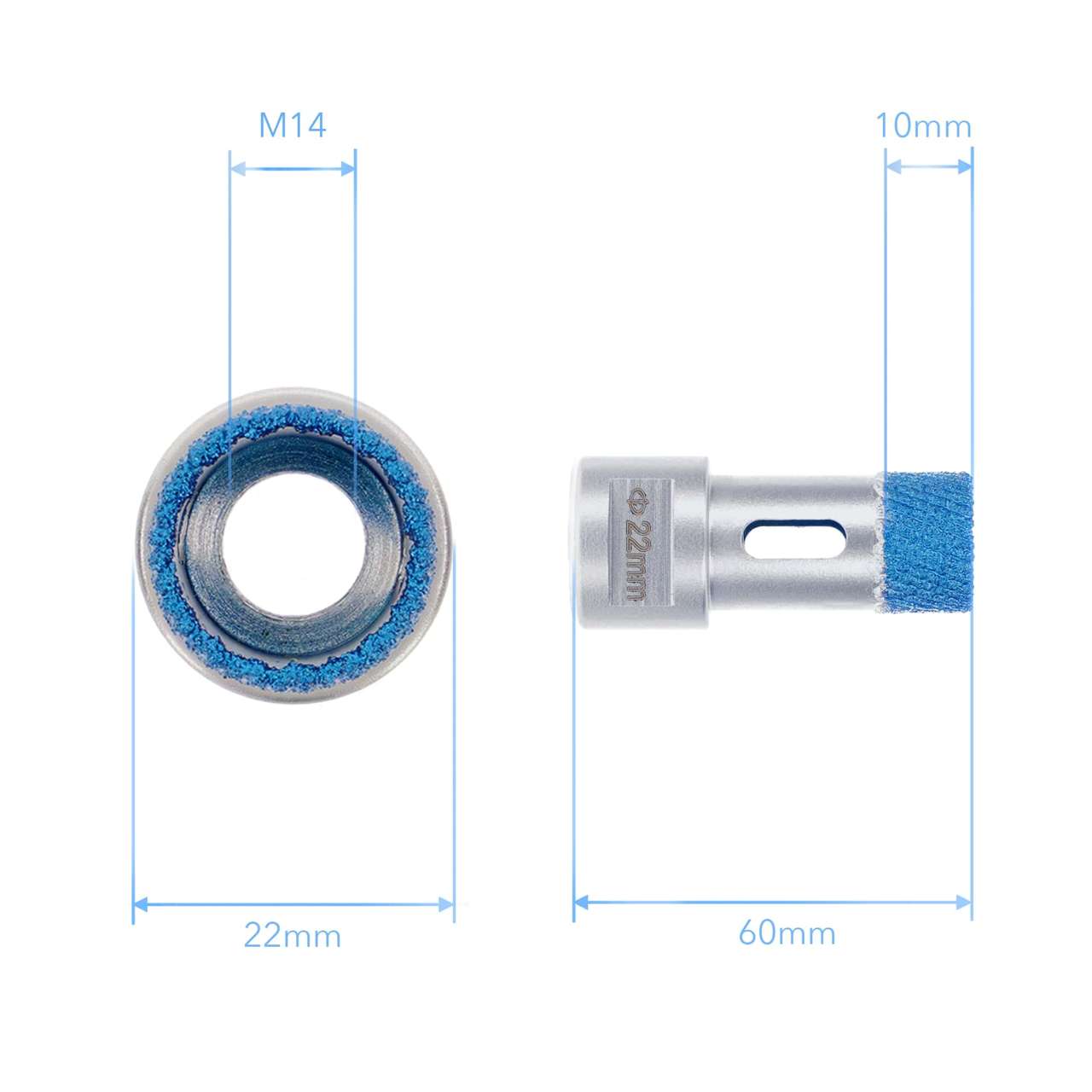 Premium Diamant Fliesenbohrer PD-Matrix M14 für Winkelschleifer
