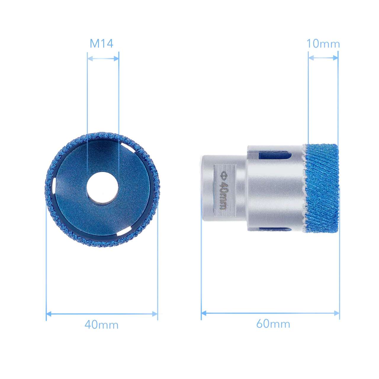Premium Diamant Fliesenbohrer PD-Matrix M14 für Winkelschleifer
