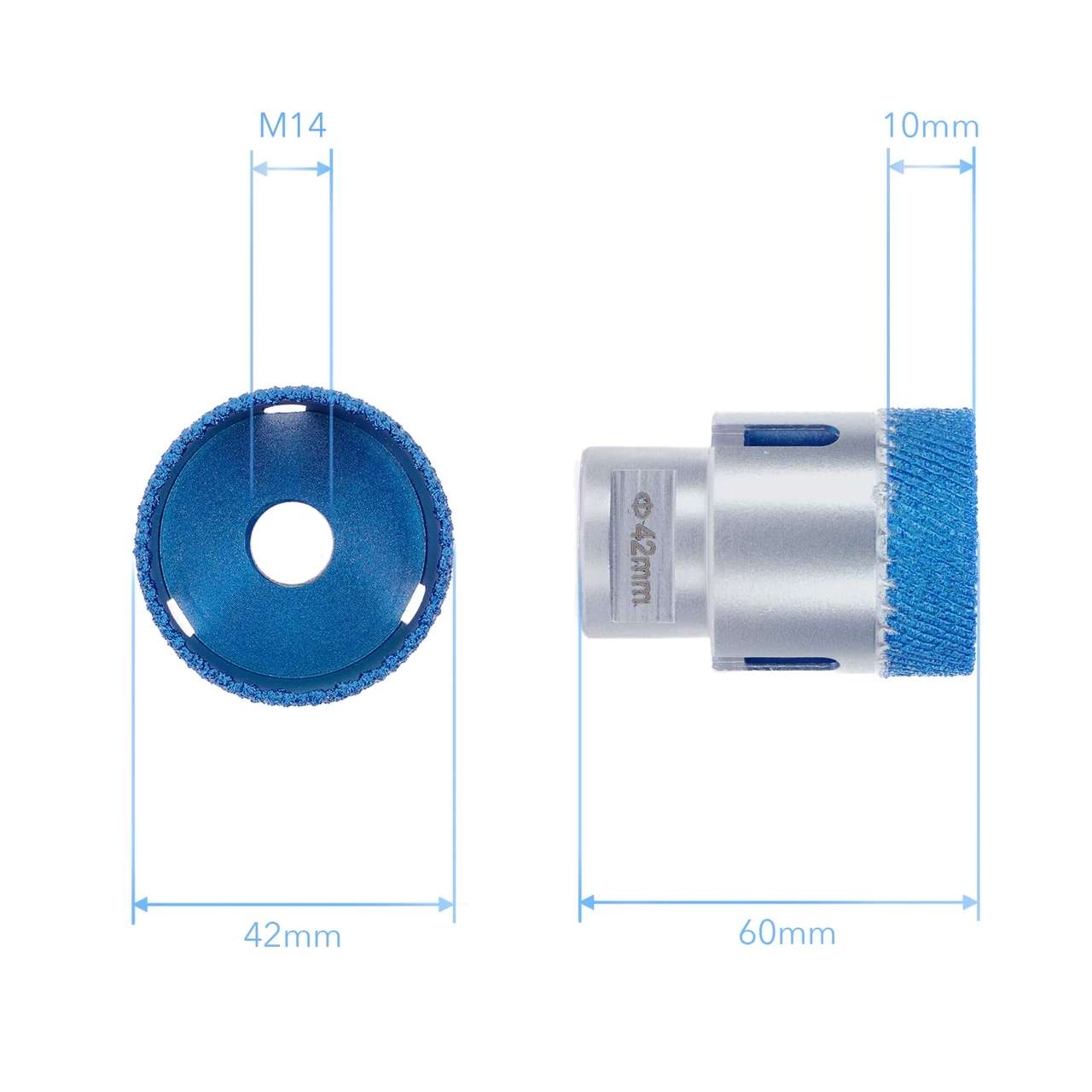 Premium Diamant Fliesenbohrer PD-Matrix M14 für Winkelschleifer