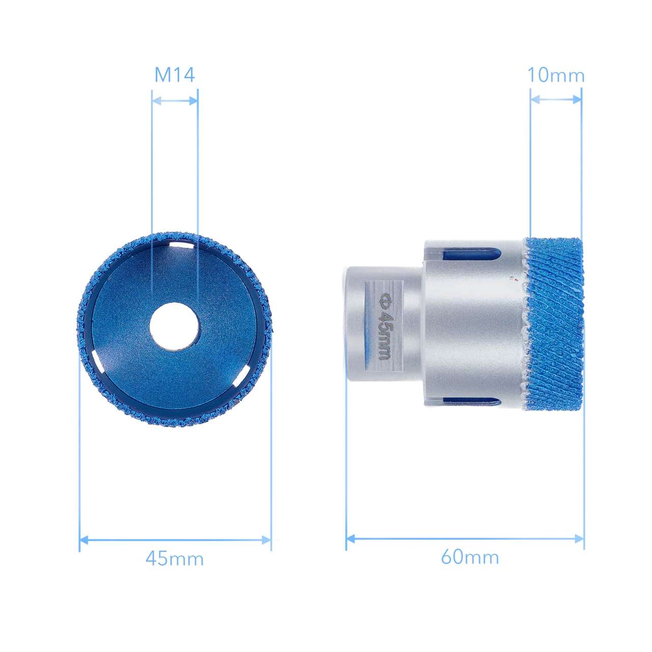 Premium Diamant Fliesenbohrer PD-Matrix M14 für Winkelschleifer