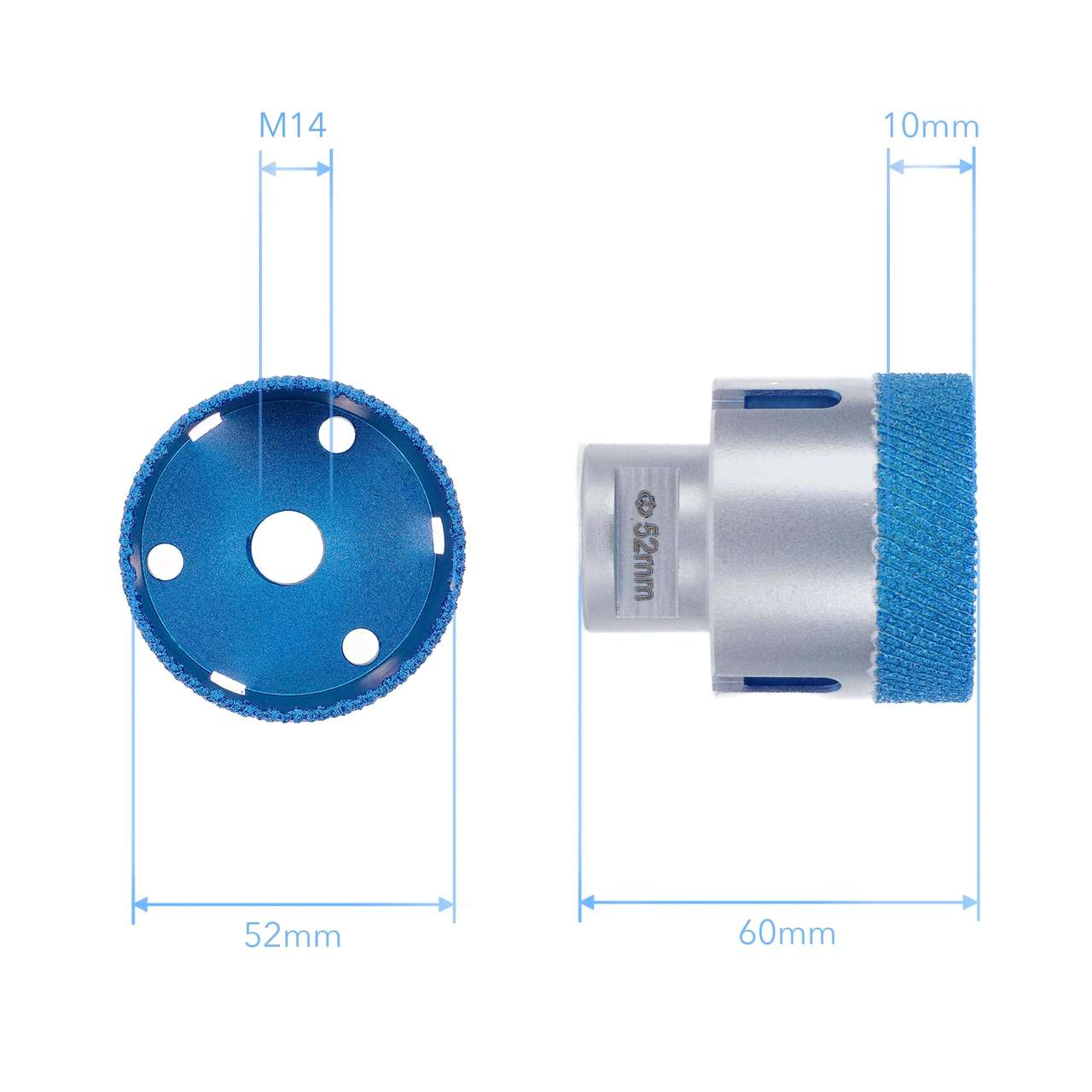 Premium Diamant Fliesenbohrer PD-Matrix M14 für Winkelschleifer