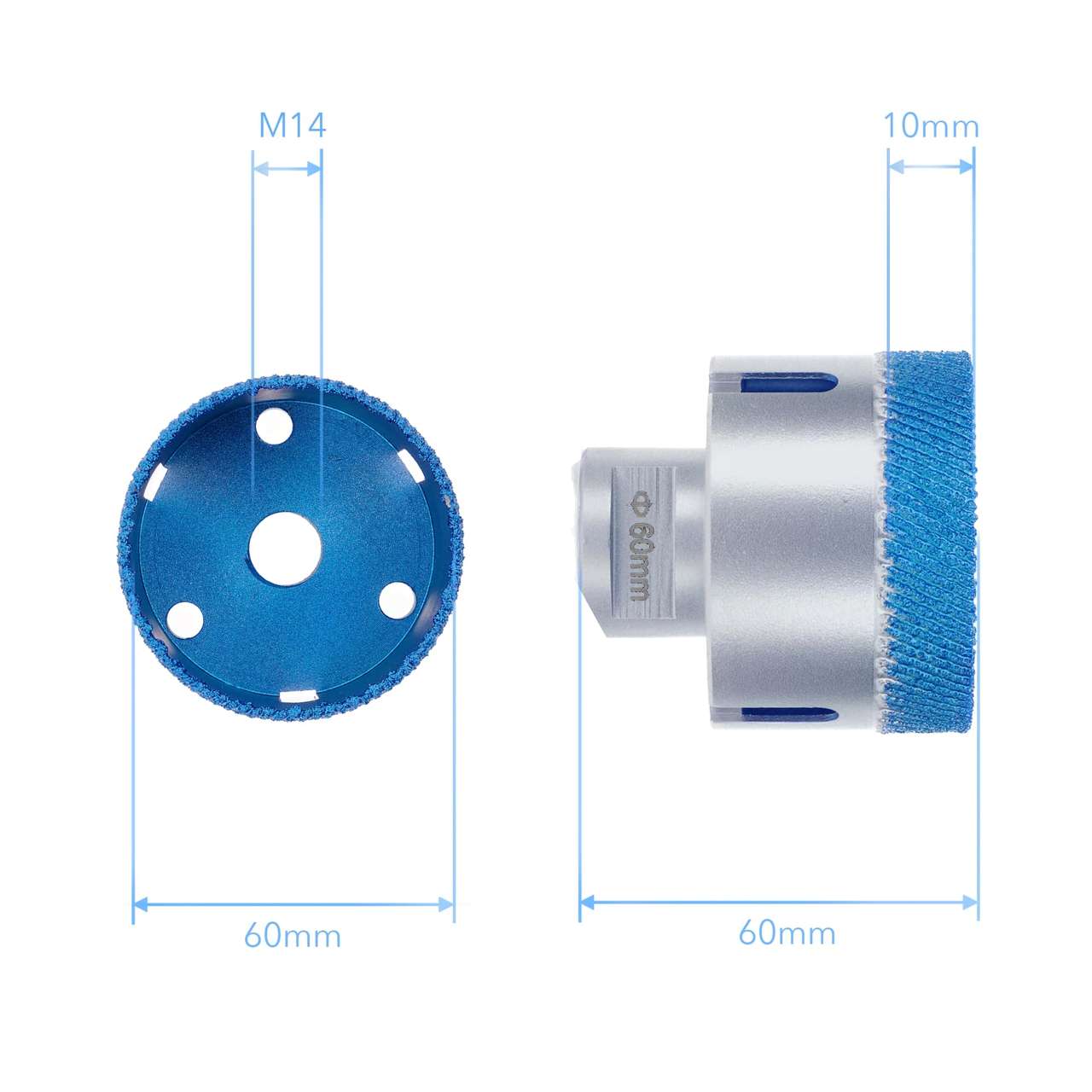 Premium Diamant Fliesenbohrer PD-Matrix M14 für Winkelschleifer