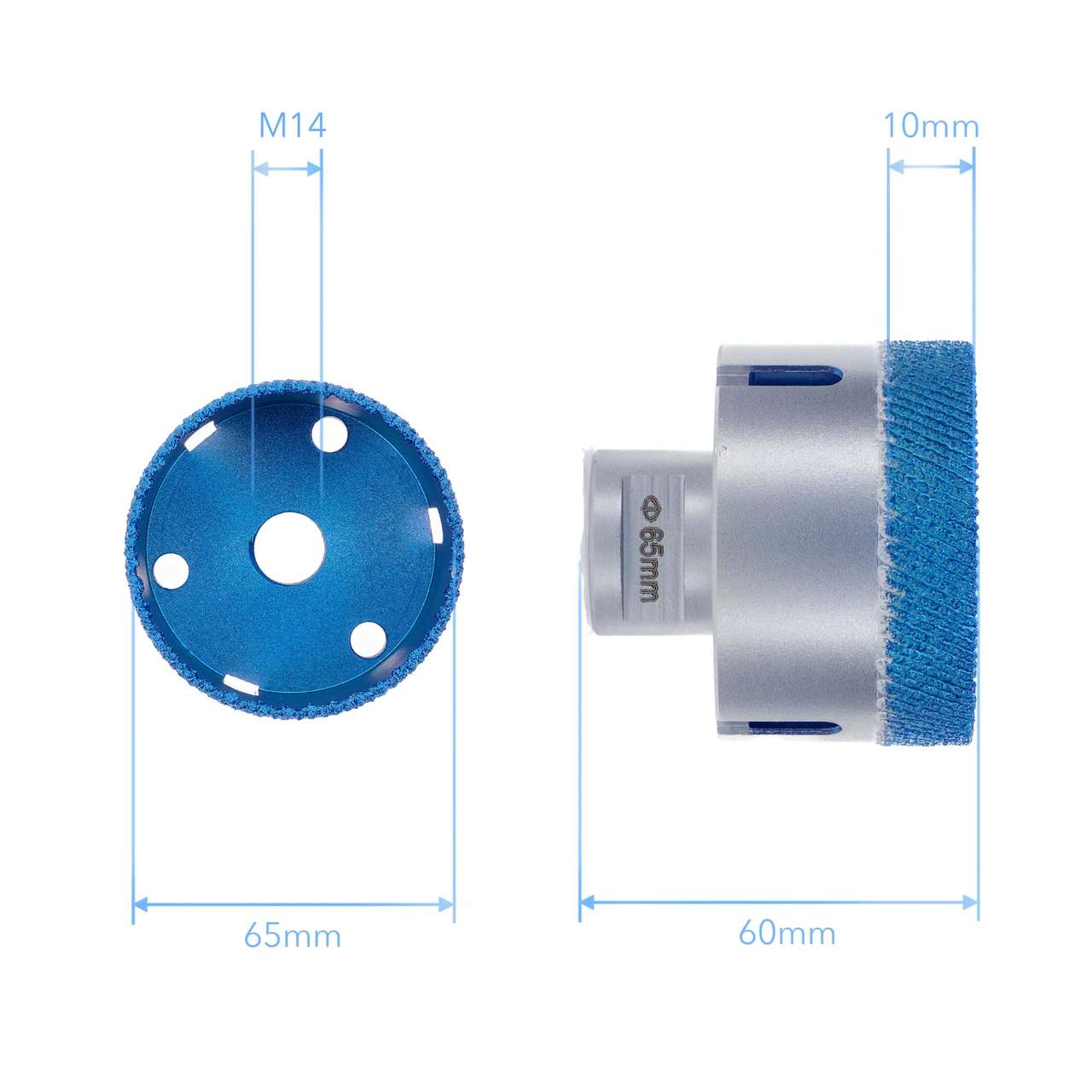 Premium Diamant Fliesenbohrer PD-Matrix M14 für Winkelschleifer