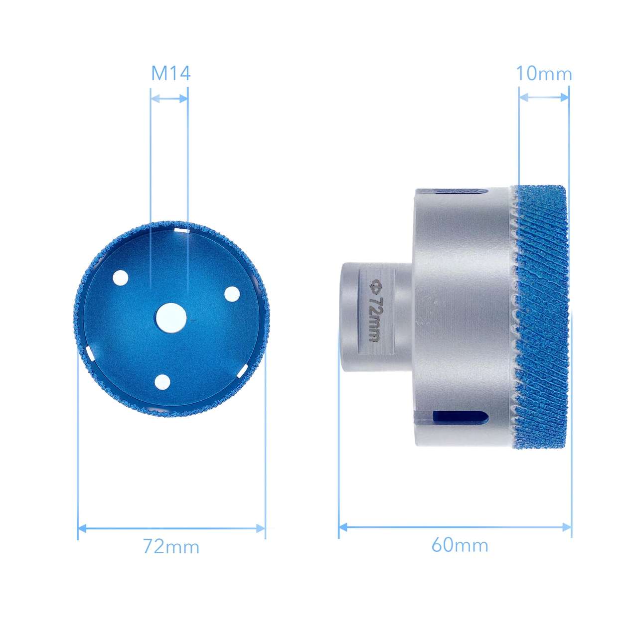 Premium Diamant Fliesenbohrer PD-Matrix M14 für Winkelschleifer