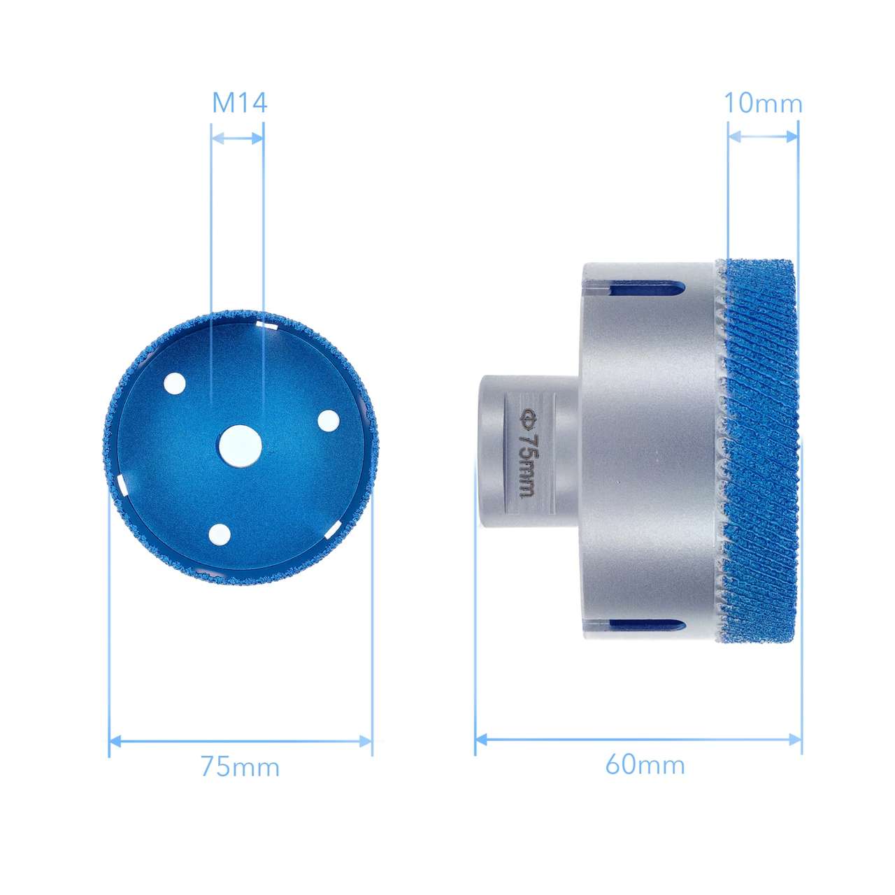 Premium Diamant Fliesenbohrer PD-Matrix M14 für Winkelschleifer