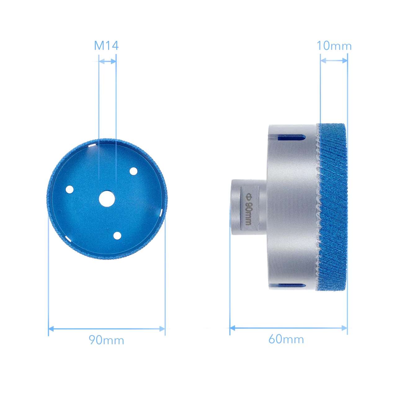Premium Diamant Fliesenbohrer PD-Matrix M14 für Winkelschleifer