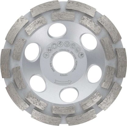 Premium Diamant-Schleiftopf 125mm Beton universal 125 mm Schleifscheibe doppelreihig