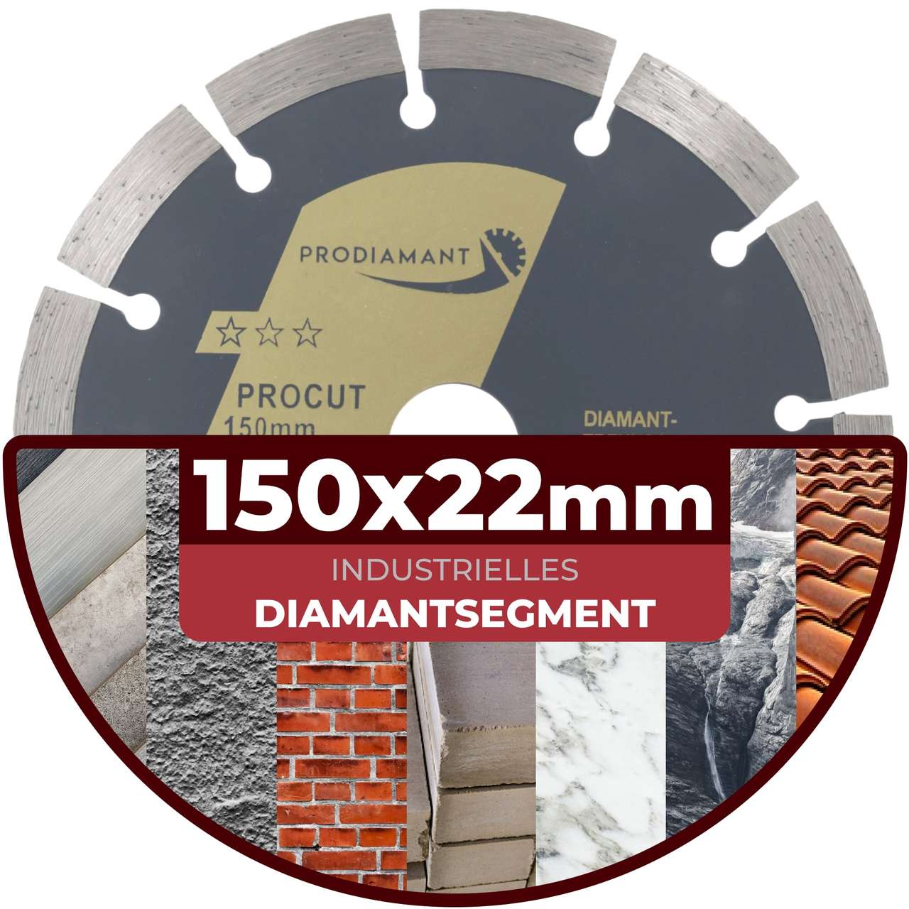 Diamanttrennscheibe Beton, Stein, Ziegel, universal
