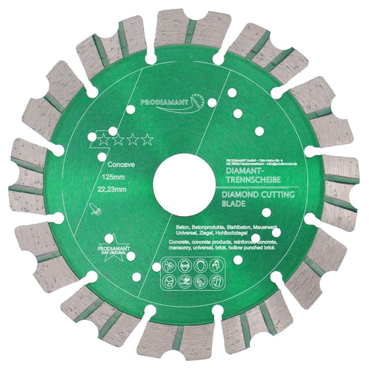 Diamanttrennscheibe für Stein, Beton Turbo Concave