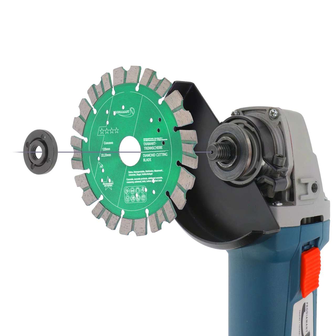 Diamanttrennscheibe für Stein, Beton Turbo Concave