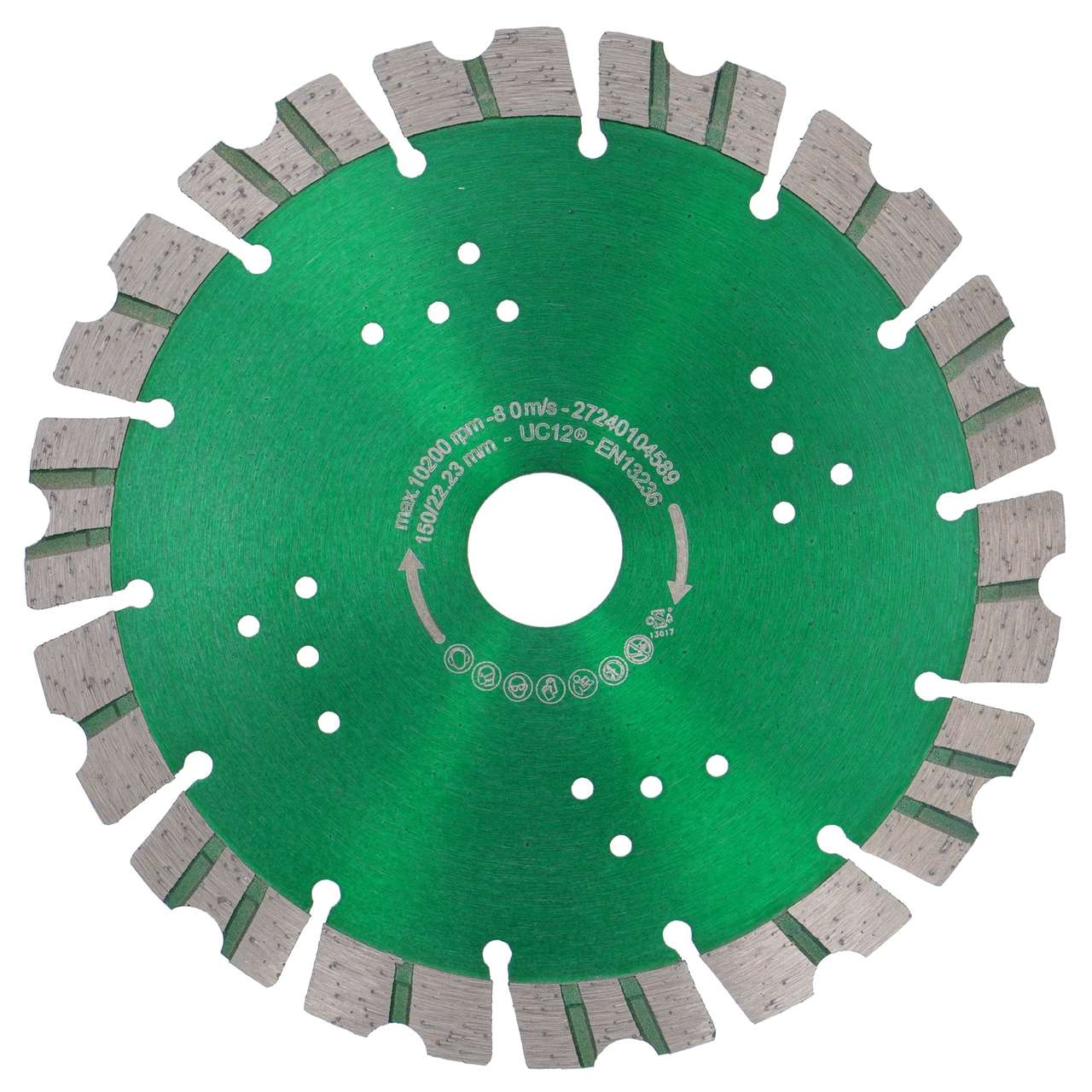 Diamanttrennscheibe für Stein, Beton Turbo Concave