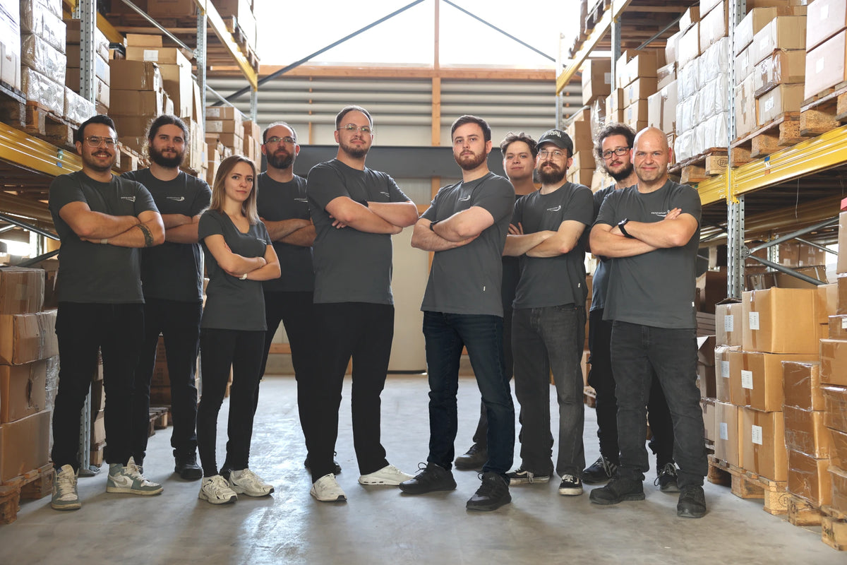 Das PRODIAMANT-Team im Lager