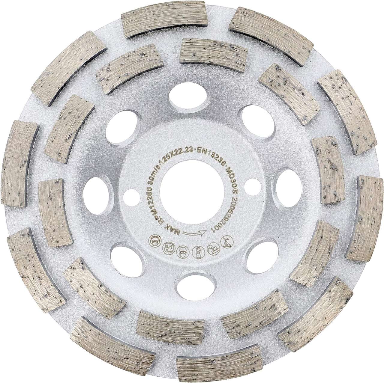 Absaughaube für 125mm Winkelschleifer Set mit Diamantschleiftopf & Staubabsaugung