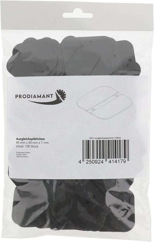 Ausgleichsplättchen 1mm für Terrassenlager | 100 Stück | 45x45mm | Kunststoff | Made in Germany