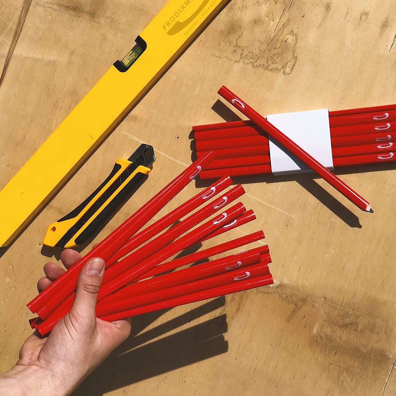 12x Zimmermannsbleistifte oval, 250mm lang - Der perfekte Bleistift für Industrie und Handwerk