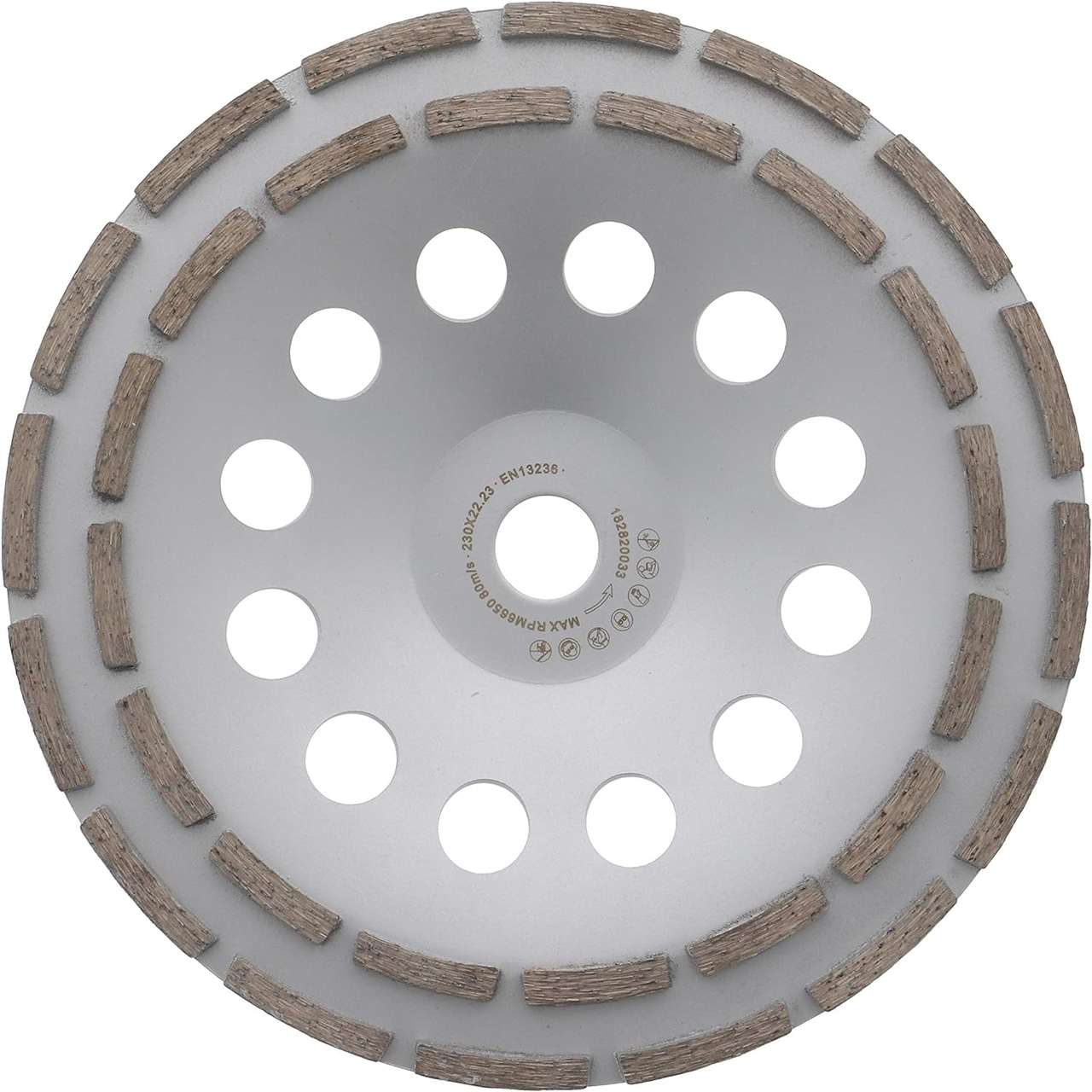 Diamantschleiftopf 230mm Beton/universal doppelreihig