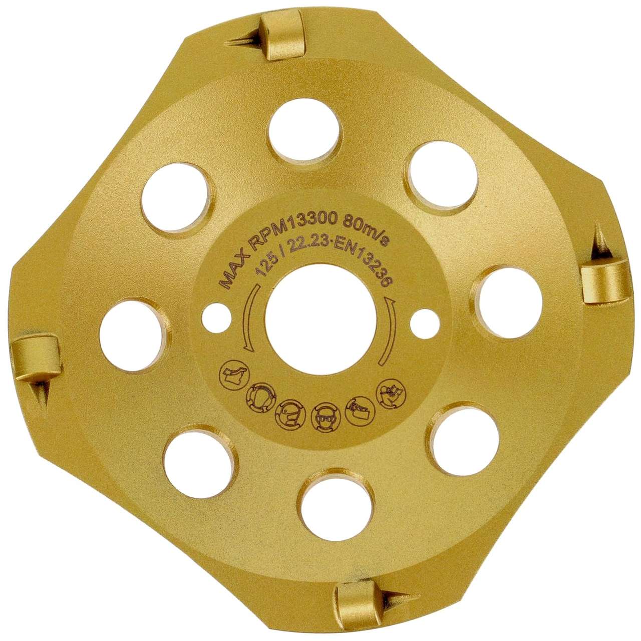 PKD Diamantschleiftopf 125mm für Bitumen mit 4 Segmenten