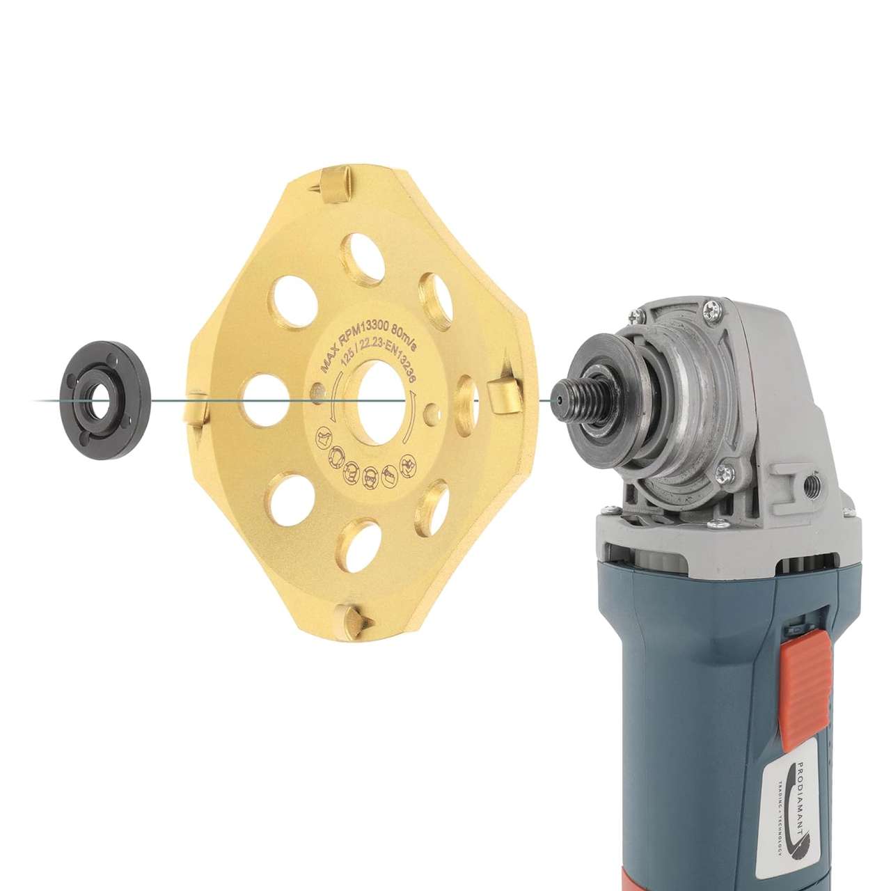 PKD Diamantschleiftopf 125mm für Bitumen mit 4 Segmenten