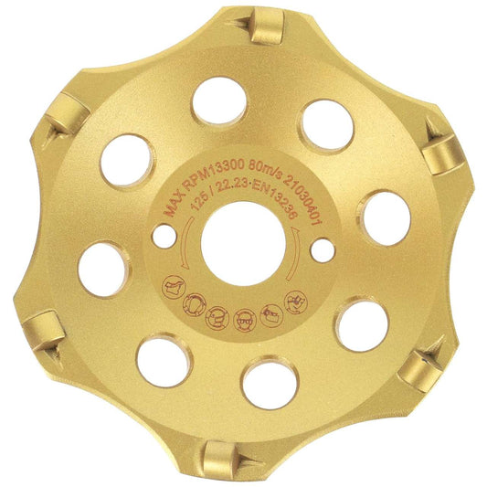 PKD Diamantschleiftopf 125mm für Bitumen mit 6 Segmenten