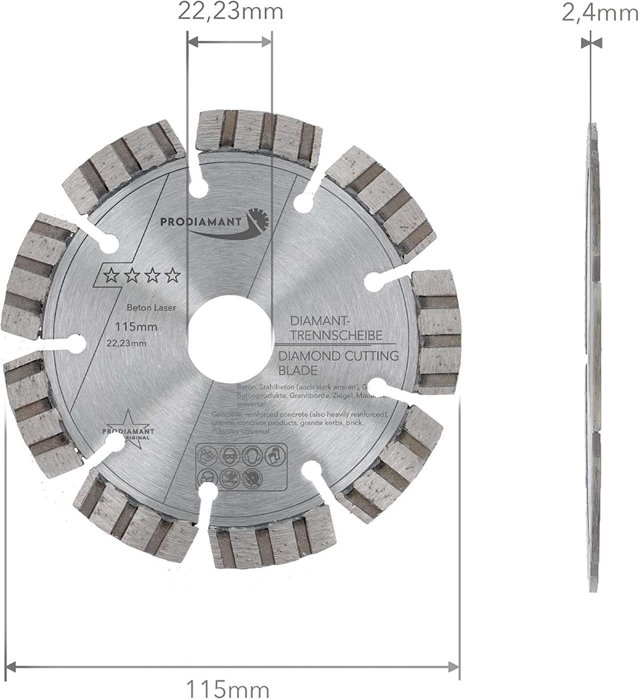 Diamanttrennscheibe Beton Laser Turbo B711