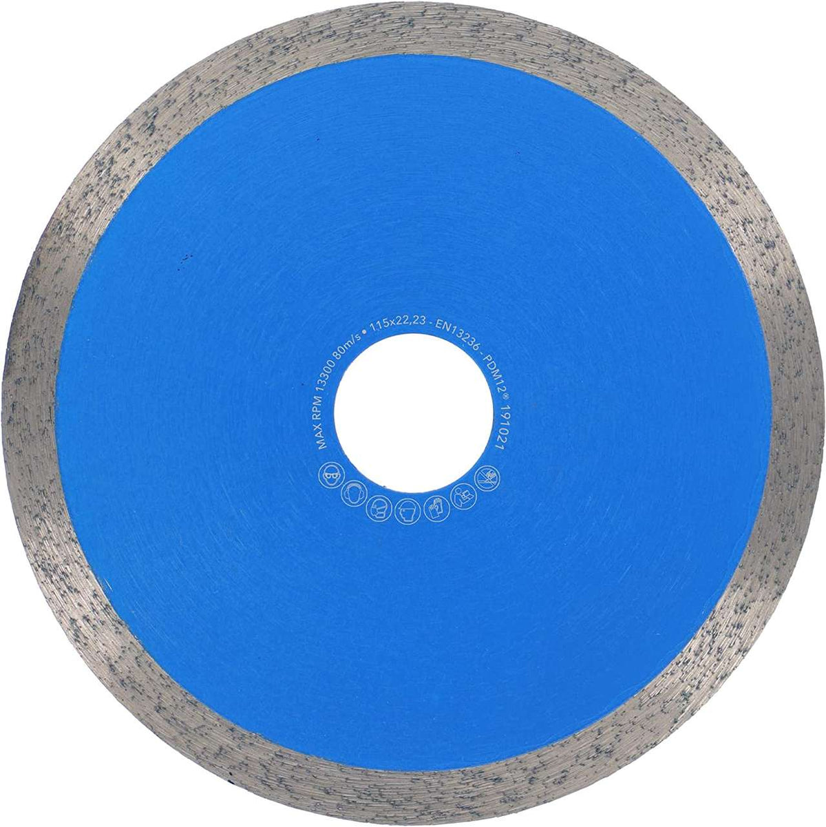 PRODIAMANT Diamanttrennscheibe Fliese, Feinsteinzeug Premium Rondo F702 115 mm – Rückseite