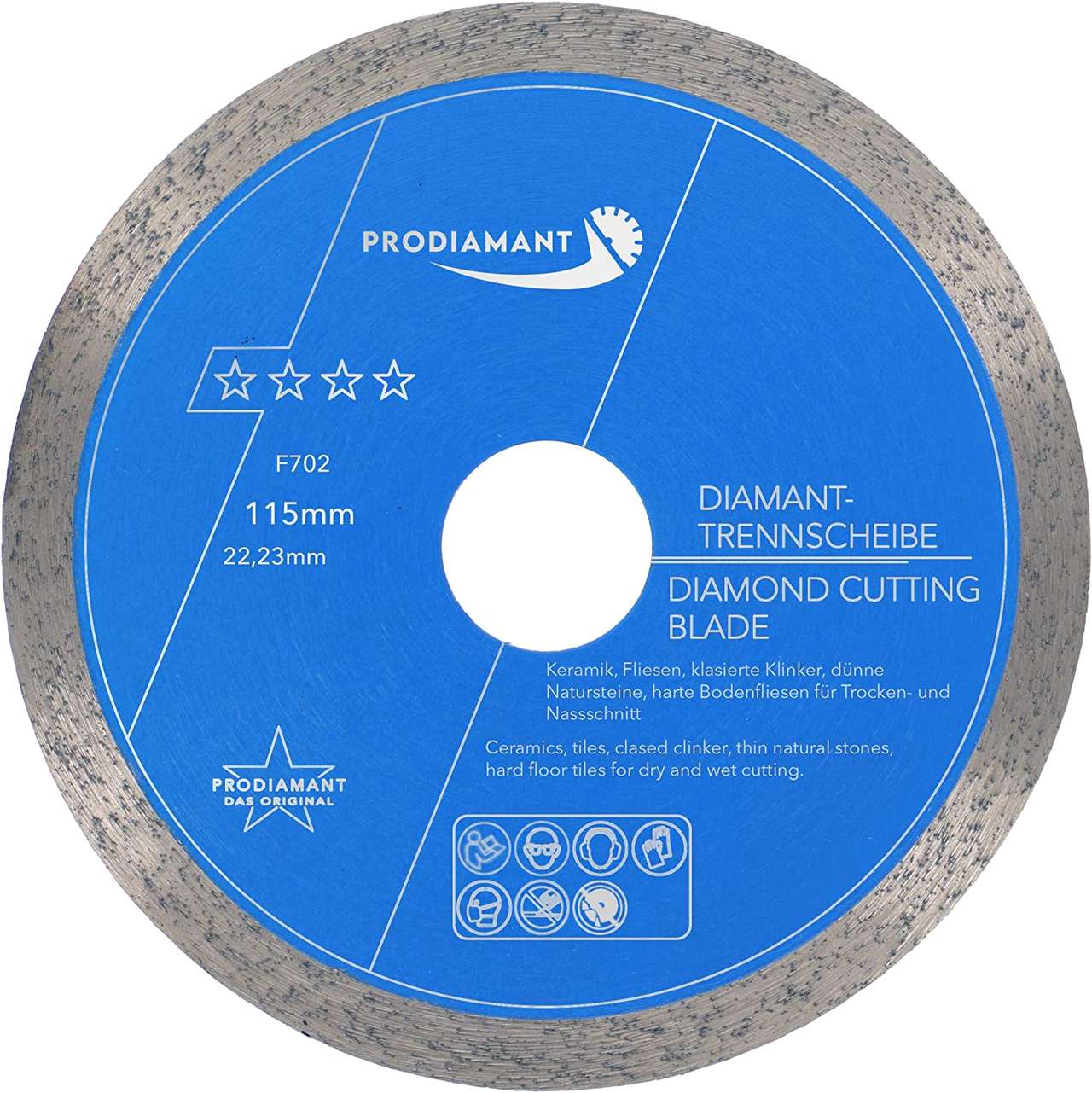 Diamanttrennscheibe Fliese, Feinsteinzeug Premium Rondo F702