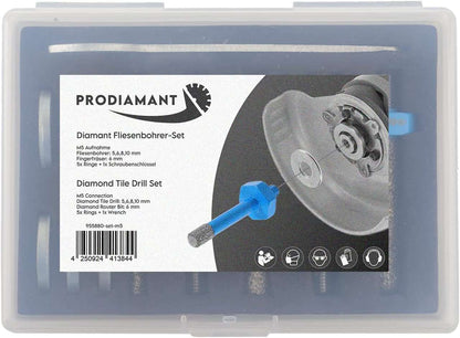 Fliesenbohrer Set 5tlg ø 5-10mm für 75mm (76mm) Akku Winkelschleifer